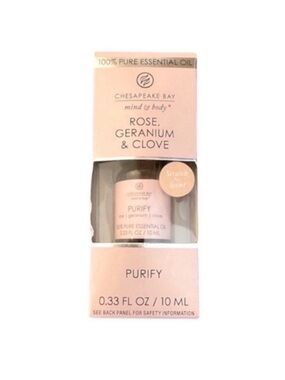 New Chesapeake Bay Mind and Body Purify 
Rose Geranium Clove Essential Oil